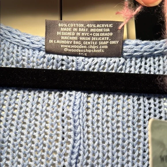 Wooden Ships Sky Blue Knit Sweater - Picture 3 of 6